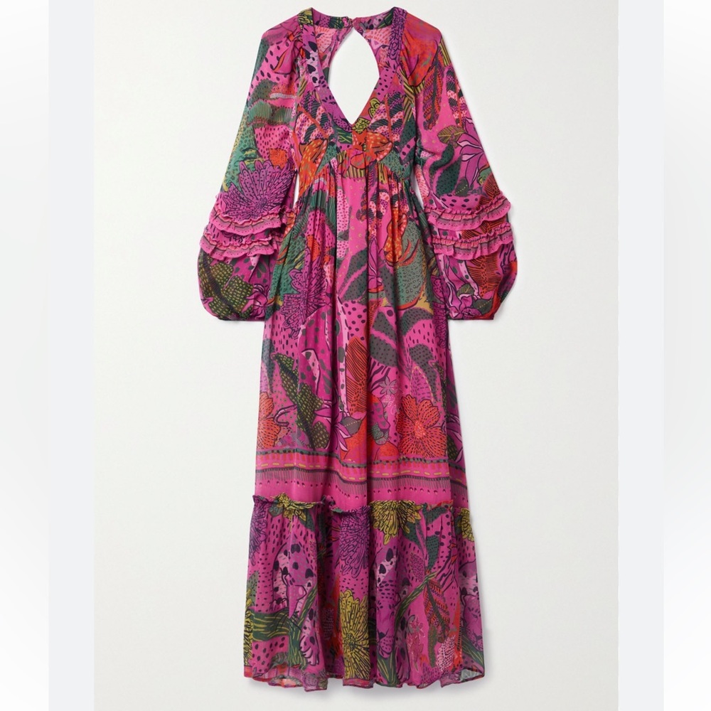 Farm Rio Leopard Maxi Dress